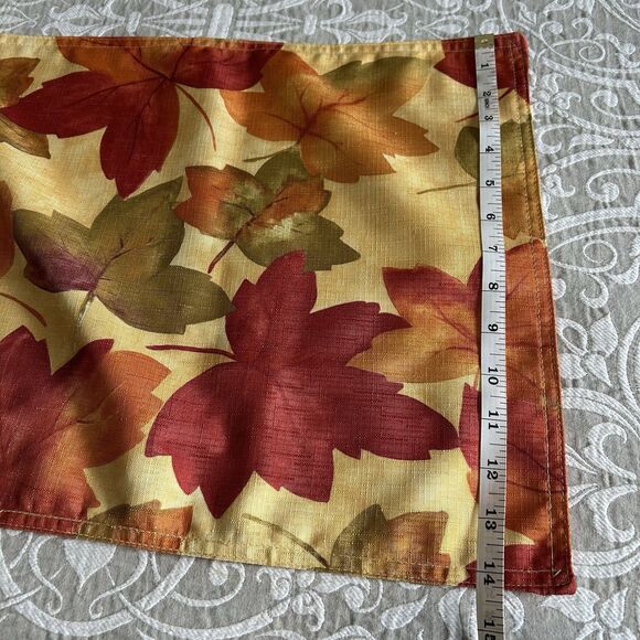 Table Runner Home Decor 70"X14" Fall Maple Leaves Thanksgiving Harvest Farmhouse - Picture 2 of 3